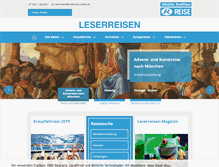 Tablet Screenshot of leserreisen.rundschau-online.de